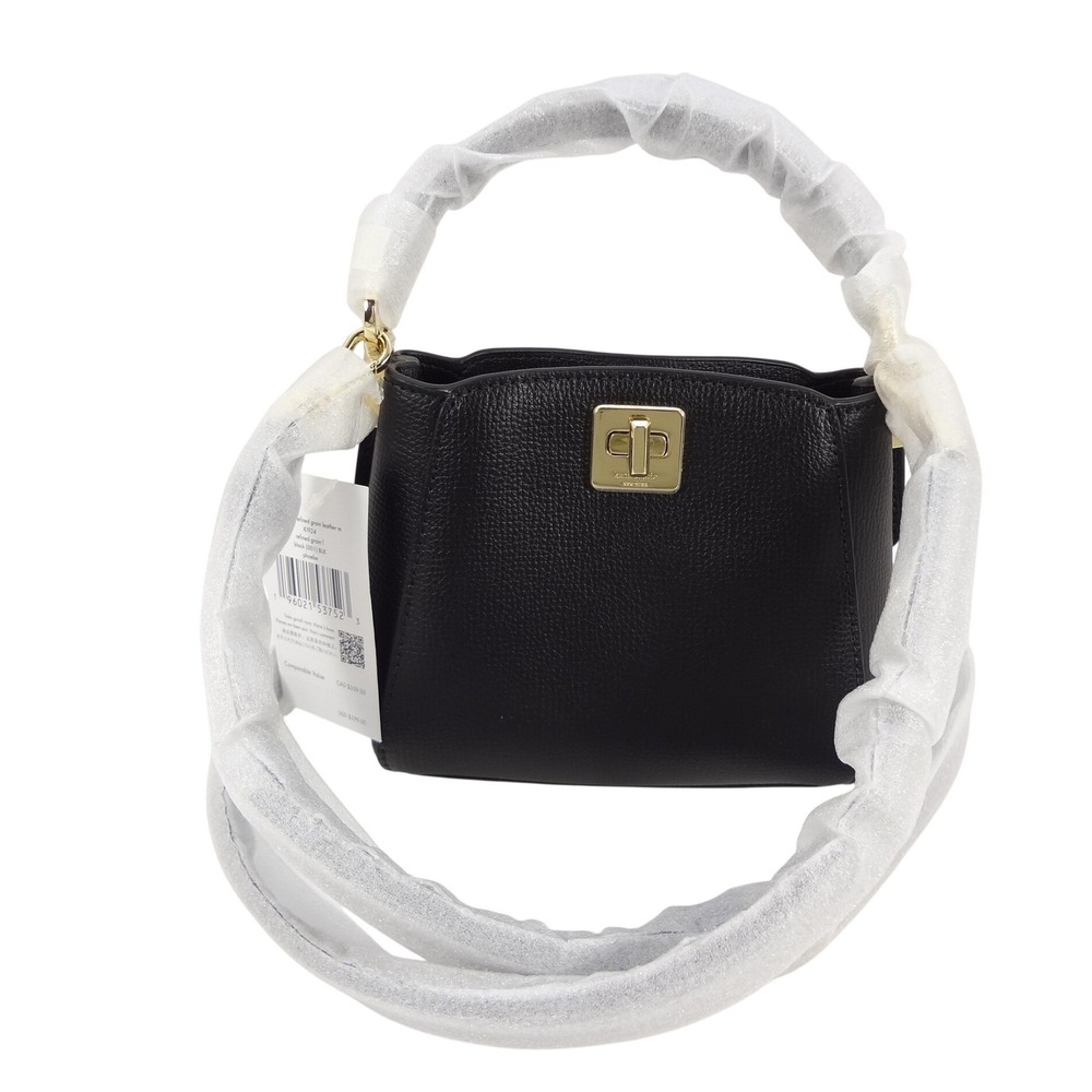 Kate Spade Phoebe Black Refined Grain Leather Top Handle Mini Crossbody  NEW